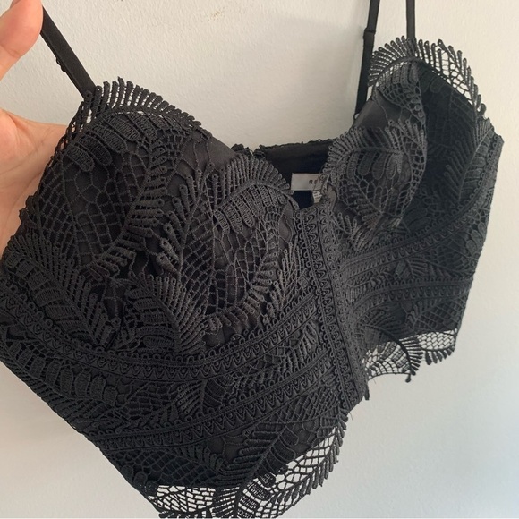 Reiss Penny Lace Black Bralette Size US 10 NWT - Picture 6 of 11